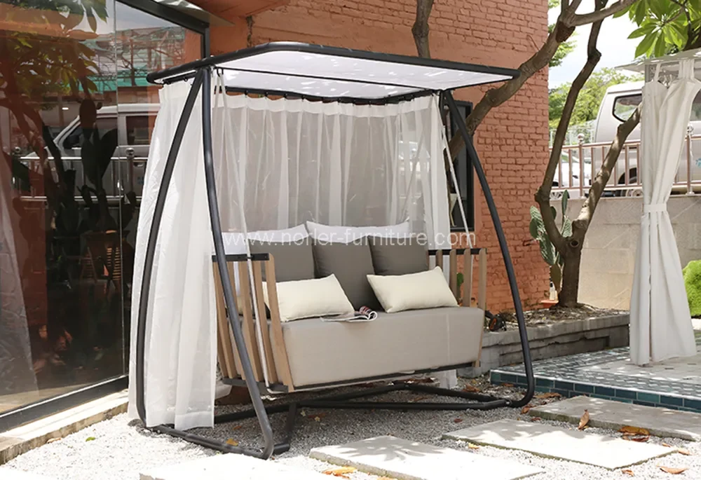 Outdoor Aluminum Frame Rope Adumbrate Swing Chair