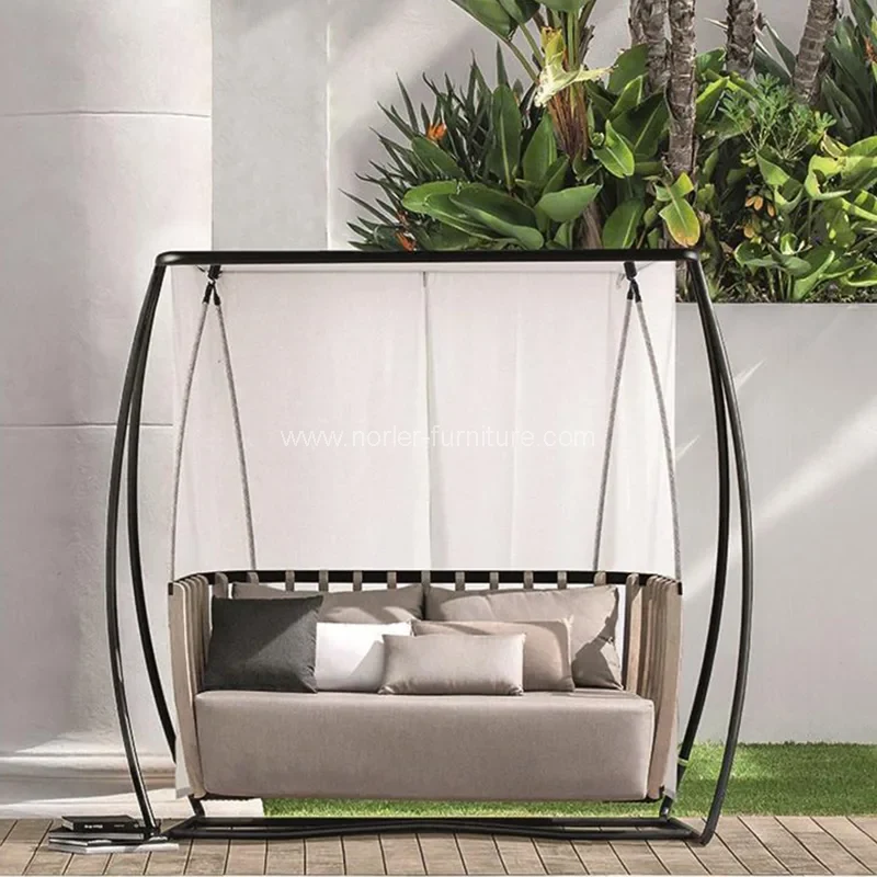 Outdoor Aluminum Frame Rope Adumbrate Swing Chair Outdoor Aluminum Frame Rope Adumbrate Swing Chair