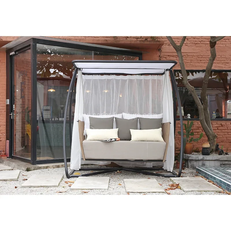 Outdoor Aluminum Frame Rope Adumbrate Swing Chair