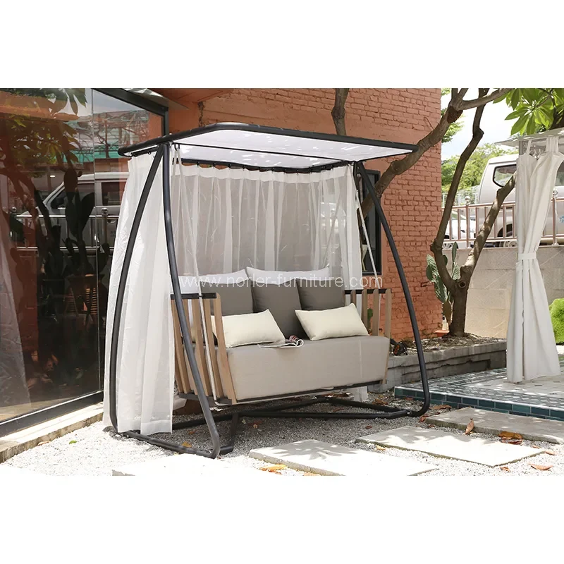 Outdoor Aluminum Frame Rope Adumbrate Swing Chair