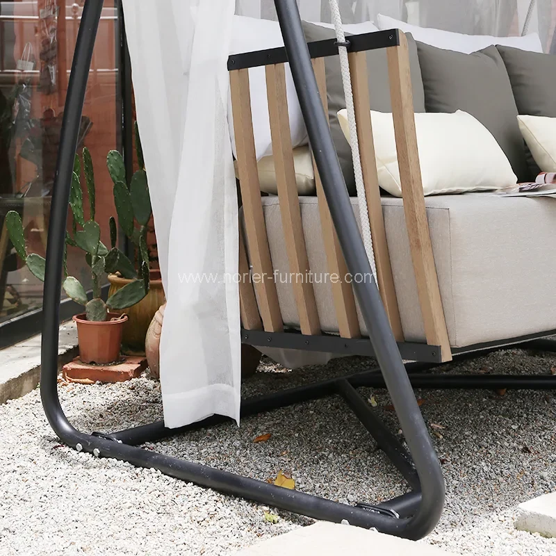 Outdoor Aluminum Frame Rope Adumbrate Swing Chair