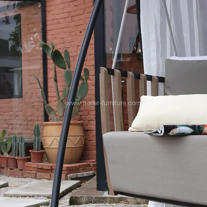 Outdoor Aluminum Frame Rope Adumbrate Swing Chair