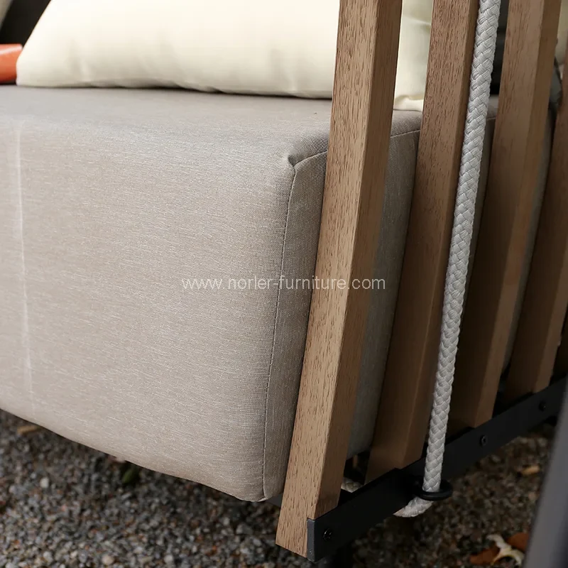 Outdoor Aluminum Frame Rope Adumbrate Swing Chair