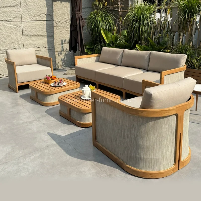 Waterproof Outdoor Furniture Teak Wood Sofa Waterproof Outdoor Furniture Teak Wood Sofa